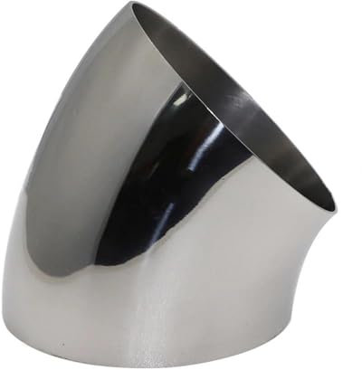 DZSDKHLFJ Tuyau D'Échappement Raccords Soudés Coudés À 45 Degrés pour Silencieux D'échappement De Voiture Et De Moto, Tuyau Soudé Universel Pot D'Échappement Voiture(63MM-1.2MM)