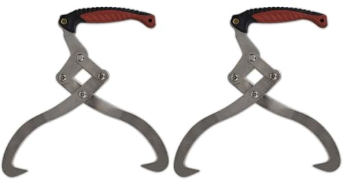 Gecheer Pinze per tronchi in legno con manico TPR 2 pezzi