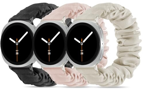Wizvv Armband Kompatibel mit Samsung Galaxy Watch 8/8 Classic 40mm/44mm/46mm, 3 Pack Weich Farben Stoffbänder Uhrenarmband für Galaxy Watch 8 40mm/44mm/46mm