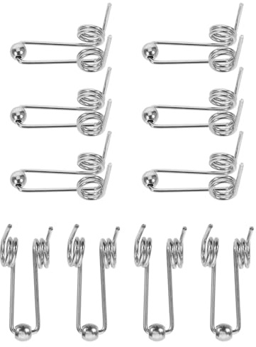 Doppeltorsionsfeder für Curling aus Metall, Silber | Ersatz Torsionsfedern für Lockenstäbe, 10 Stück, Hitzebeständig und Verschleißfest