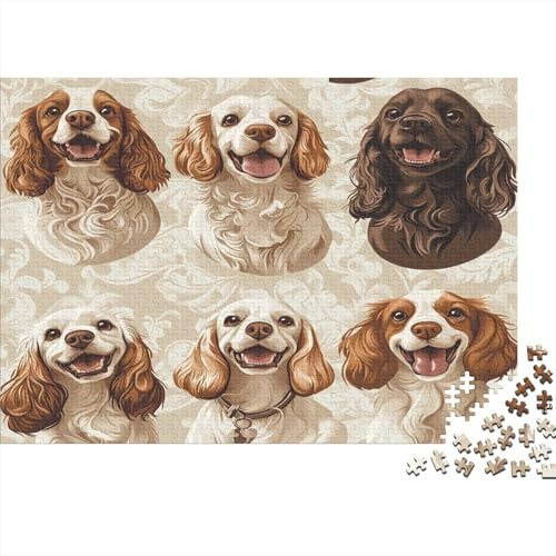 Haustier Hund 1000 Teile Papier Puzzle Erwachsene Denktraining Deko Pädagogisches Hunde Puzzlespiel Familienzeit 38x26cm/1000pcs