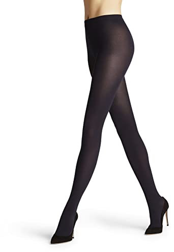 FALKE Cotton Touch W Ti opaques unis 1 paire, Collants Femme, Bleu Marine 6179-O, S-M