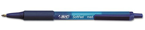 BIC Soft Feel Retractable Ball Pen - Ink Color: Blue - Barrel Color: Blue - 12 / Dozen by BIC