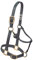 Weaver Leather Uni – Erwachsene Original Adjustable Chin and Throat Snap Halter, 1 Average Horse Halfter, Grau (Graphite//Nature's Delight)
