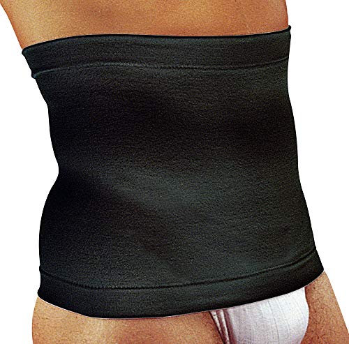 MANIFATTURA BERNINA Sana 5511027 (Größe 4 schwarz) - Bauchband figurformend elastische Bauchbandage Taillenband aus Baumwolle Höhe 27 cm