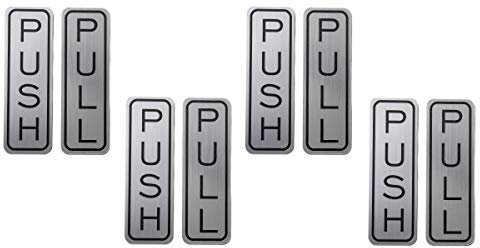 Coolest Türschild aus gebürstetem Edelstahl der Güteklasse 304 (vertikal), 12,7 x 3,8 cm, stilvoll, 4 Stück