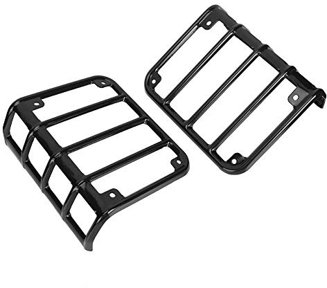 Rücklichtabdeckung, langlebige Rücklichtabdeckung, Rücklichtschutz, korrosionsbeständig für Rückleuchten für Jeep Wrangler JK 2007-2017(black)