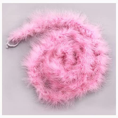 Egurs Federboa 200cm Flauschige Girlande Feder-Girlande für Nähen Kunsthandwerk Dekoration Handgefertigte Party Girlande Dekoration Kostüm-Zubehör Rosa
