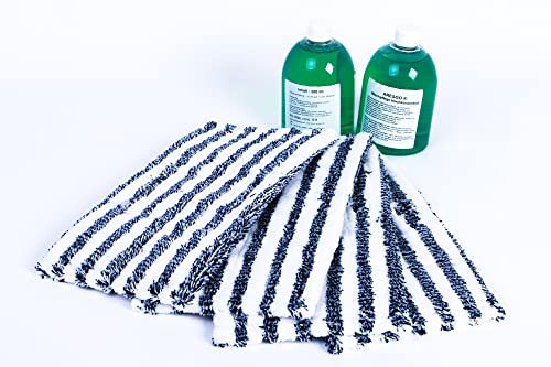 4 panni di ricambio + 2 x 500 ml concentrato di pulizia per Vorwerk SP520 SP530