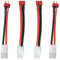LinsyRC 2 Stück Deans t Plug Stecker auf BigTamiya Buchse und 2 Stück Deans t Stecker Buchse auf BigTamiya Stecker mit 5CM 14AWG Kabel