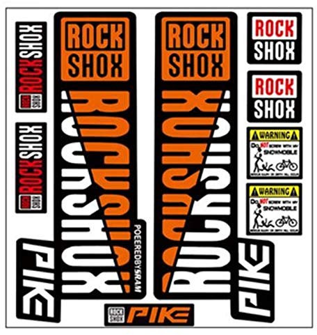 BINGYUAN Autocollants à Fourche à vélos Autocollants à Fourche Avant Vélo VTT Road Stickers Vélo Racing Cyclisme Protect Kit de Film coloré (Color : Orange White)