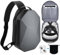 Hard Carrying Case Compatible with Quest 3/3S Pico 4 VR Headset with Official Elite Battery/All Aftermarket Headstrap and Touch Controller Accessories, Fashion Design for Travel and Storage, Grey,