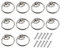 Niooce 10 STK Schubladengriffe Griff- Griff Knopf Ring für Schrank Schubladen Kommode Kleiderschrank,Silber