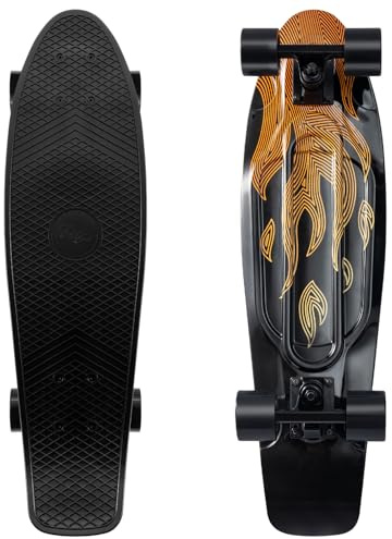 KMX 22 & 27 Inch Classic Mini Cruiser Skateboard | Portable Size,Smooth Bearings,Big PU Wheels,Aluminum Trucks, Mini Cruiser for Kids,Students,Adults,Beginners,Advanced