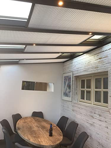 Acrylshop24 Plissees als Beschattungselemente Terrassenbeschattung inkl. Rahmen | Individuell auf Maß 1000mmx4000mm