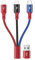 UZAHSK Câble Multi USB,[3A/1.8m] 3 en 1 Multi Chargeur Câble en Nylon Tressé Avec Micro USB/iP/Type C Connecteurs Pour Phone 7/8/X/11/12/13/14 Samsung S23/S20/Huawei/Xiaomi/OnePlus/Kindle/LG.(rouge)