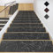 GOYLSER Treppenmatten für Holztreppen-Anti-Rutsch-Treppen-Teppich-Tritte,Filz selbstklebend Stufenmatten innen 15 Stück 76x20cm Graue Bananenblatt