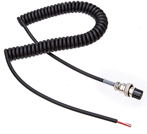 DAGIJIRD Handheld Walkie-Talkie Mic Microphone Cable 8 Pin Round Plug Cord Accessories for Alinco Radio EMS-57 EMS-53 DR635