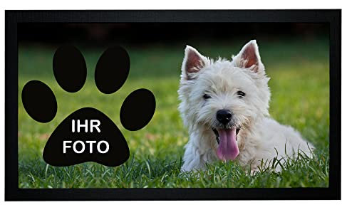 Napfunterlage mit Foto selbst gestalten 25x45cm Hunde Katzen