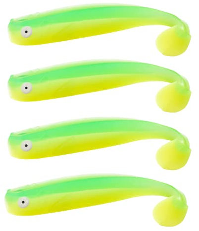 ZANDERKANT - Angelköder - Gummifische - Mega Kauli - 2 Packungen je 2 Stück - Reaktor - 16cm - Greifer 6/0 - schwimmend