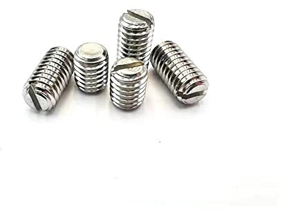 5/10 Stück M2 M2,5 M3 M4 M5 GB73 304 Edelstahl Schlitzkopf Flachspitze Ende Kopflose Madenschraube Stellschraube (Color : 2mm, Size : 10pcs M4)