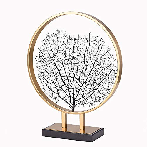 JTBDWOSK Lebensbaum Figur Deko Skulptur Baum des Lebens aus Metall auf Holz Sockel als Geschenk für Mann und Frau,S
