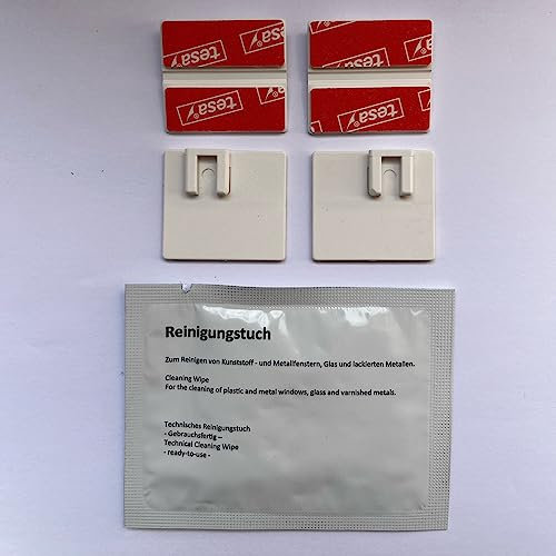 4er Montage-Set Klemmträger Plissee STUZA, Zubehör Klemmfix Klemmhalterung (Halterungen zum kleben)