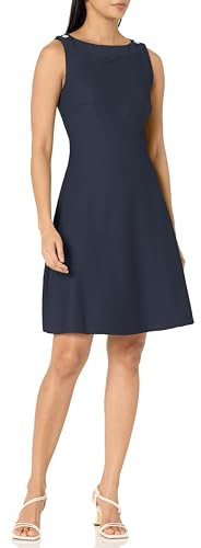 Tommy Hilfiger Damen Logo Hardware at Shoulder Silky Rib Knit Fabric Sleeveless Dress Kleid, Kapitän des Himmels (Sky Captain), 34