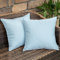 MIULEE 2er Set Outdoor Kissenbezug wasserdichte Kissenbezüge Sofakissen Dekorativ Couchkissen Wetterfeste Kissenhülle Zierkissen Bezug Weich für Sofa Couch Outdoor Garten Balkon 40x40 cm Hellblau