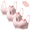 HBselect Lot de 2 Soutiens-Gorge d'allaitement sans Coutures avec rallonges de Soutien-Gorge supplémentaires pour l'allaitement et Le Sommeil sans Armatures pour Femme, 3 Rose Clair, L