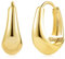 ALEXCRAFT Dicke Eckige Creolen Gold Ohrringe Klein Damen 14K Goldener Ohrringe Geschenk für Frauen Freundin Mama Mädchen
