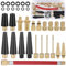 Yimomoyi 33PCS Bike Pump Adaptor Set, Bike Valve Adapter DV/AV/SV, Pure Copper Bicycle Valve Car Valve Adapter, Bicycle Pump Adapter for Compressor Bicycle Pump