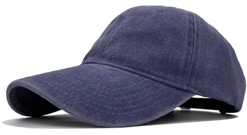 AHLPO Baseball Cap Herren Damen - Vorgewaschen, Einstellbare Basecap, Unisex Schildmütze für Freizeit Outdoor Sport Tennis Golf Reisen, Baseballkappe Sonnenschutz Cap Herren Damen (Dunkelblau)