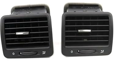 XJJJWL Grille Vent Klimaanlage Für Jetta Für MK5 Für Golf 5 Für Kaninchen Armaturenbrett Luftauslass Entlüftungsklimaanlage Auslass Klimaanlage 1K0819703 1K0819704(Black L and R)