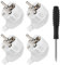 4PCS 250V 16A Prise Electrique Male et 1 Tournevis,Fiches Schuko,Prise Male Etanche Exterieur,Fiche Coudée Fiches Electrique de Mise à la Terre,Appareils Electroménagers aux Luminaires Prises (Bianco)