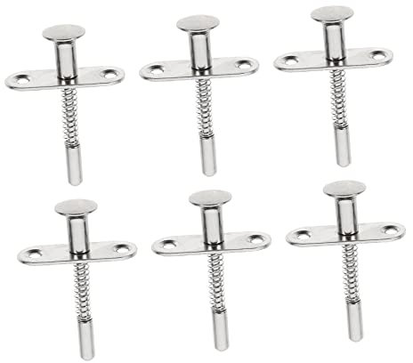 Yardenfun Federbolzenverschluss Möbelbefestigung Babybett Bolzen M5*65 Edelstahl Mit Feder Für Krippen Vogelkäfige 10 Stück