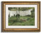 HUARCEY Gerahmt Vintage Wandbilder Wohnzimmer, Wanddeko mit Landschaftsmotiven, Leinwand Bilder Wandbilder für Wohnzimmer & Schlafzimmer, Trocknen die Bettlaken 35L x 28W cm