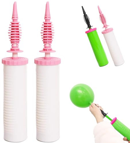 2 Pack Ballonpumpe Hand Hand Inflator, Luftpumpe Ballons Gebläse Pumpe geeignet für Ballonbogen Kit Party Dekoration Ballons Ballongirlande Folie & Konfetti Ballon, weiß