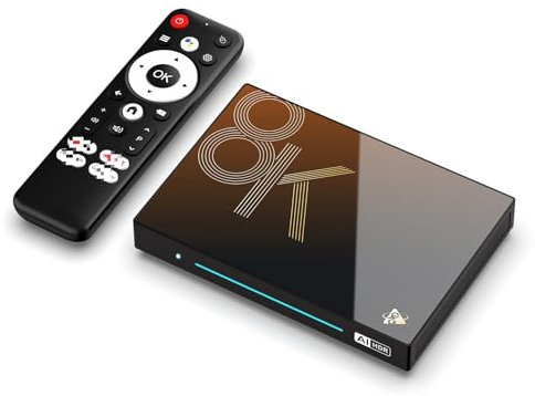 Boîtier TV Android 14.0, H96 Max M9S 8 Go De RAM 128 Go De ROM RK3576 avec Double WiFi 2,4 G/5,8 G, BT 5.0+ Quad-Core 64 Bits 4K/8K UHD H.265 Ethernet LAN 3D Set Top TV Box,4gb+32gb