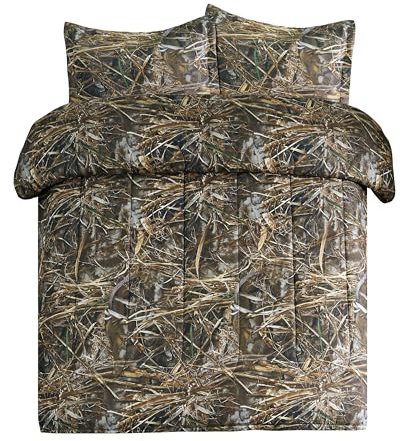 VISI-ONE Realtree Max-7 Camo Full 3 Piece Comforter Set – Unisex Rustic Farmhouse Bedding for RV, Camping Essentials, Outdoor Adventure, Universal Appeal for Cabin, Ranch, Lodge & Modern Spaces