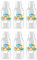 Acan Tradineur - Pack de 6 botellas de plástico con tapón de rosca, reutilizables y reciclables, agua, leche, batidos, zumos, refrescos, frigorífico, fabricadas en España (330 ml - 16 x 6 cm)