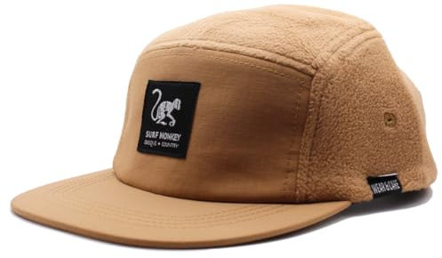 Kappe mit 5 Paneelen, aus recyceltem Lammfeld, klassische Jockey-Kappe, Einheitsgröße, beige, One size