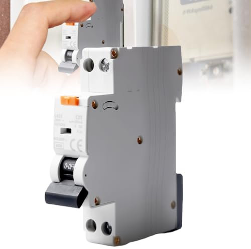 FI/LS-Schalter 25A, 30mA Fehlerstromschutzschalter Fi-Schalter, Leitungsschutzschalter 1P+N 6kA FI-Schalter 25Amp Nennstrom RCD-geschützter Leistungsschalter 240V Typ A DIN-Schienen-Montage, Kurve C