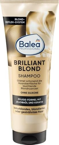 Balea PROFESSIONAL Shampoo Brilliant Blond, 5er-Pack, Vorratspack (5 x 250 ml) + PurLife Sticker