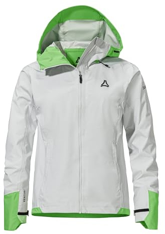 Schöffel Tajiva Damen 2.5L VENTURI® Jacke – Leichte wasserdichte Regenjacke mit 10.000 mm Wassersäule, getapten Nähten & 2‑Wege‑Stretch – Radspezifische Passform & Belüftung