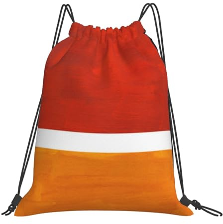 YOFIEN Gebranntes Orange, Gelb, Ocker, wasserabweisender Rucksack mit Kordelzug für Damen und Herren, Sport- und Fitnessstudio-Sackpack
