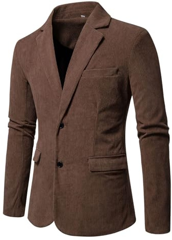 Blazer Herren Tweed Sakko Einfarbig Jackett Baumwolle Freizeitjacke Business Outfit Freizeit Herrenjacke Sportlich Anzüge Freizeitanzug Herrenanzug Komfort Suit Anzugjacken mit Knopf und Taschen