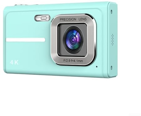 Appareil photo numérique compact 1080p, 48 MP HD, zoom numérique 5x, appareil photo portable avec écran LCD de 6,1 cm pour enfants débutants (bleu)