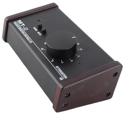 Socobeta Passive Stereo Monitor Controller with XLR Combo and 3.5mm Jack Mute Large Knob for Studio Volume Adjustment