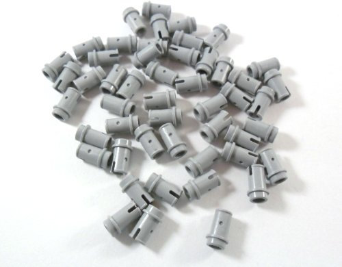 Lot de 50 connecteurs Lego Technic - « Pin 1/2 » - Gris clair
